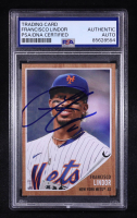 Francisco Lindor Signed 2021 Topps Archive #62 (PSA) at PristineAuction.com