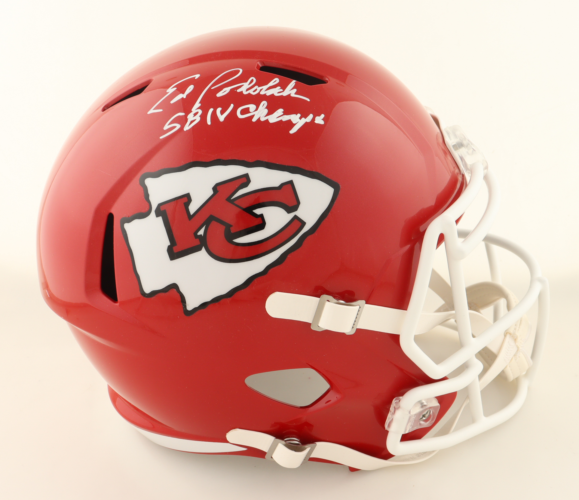 Ed Podolak Signed Chiefs Full-Size Speed Helmet (JSA) at PristineAuction.com Ed Podolak Signed Chiefs Full-Size Speed Helmet (JSA) at PristineAuction.com