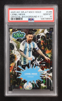 Lionel Messi 2025 Wild Card Splat NSCC Gold Crystal Background 4 #LM6 #1/1 (PSA 10) at PristineAuction.com