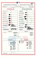 Shohei Ohtani 2019 Game-Used Angels Lineup Card From Home Run Game (MLB) at PristineAuction.com