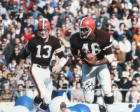 Ernie Green Signed Browns 16x20 Photo (Beckett) at PristineAuction.com