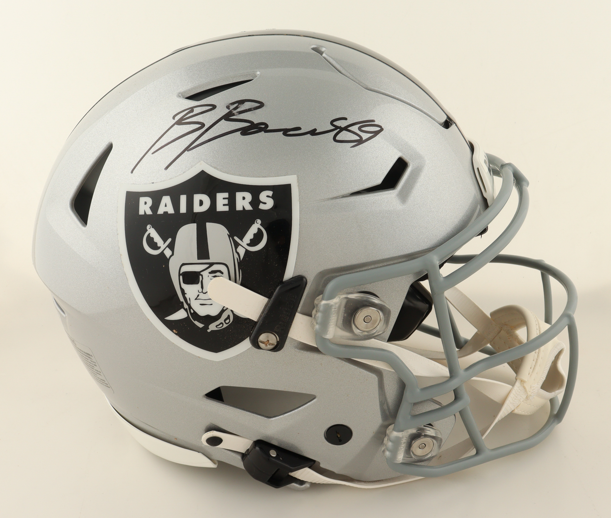 Brock Bowers Signed Raiders Full-Size Authentic On-Field SpeedFlex Helmet (Beckett) at PristineAuction.com Brock Bowers Signed Raiders Full-Size Authentic On-Field SpeedFlex Helmet (Beckett) at PristineAuction.com