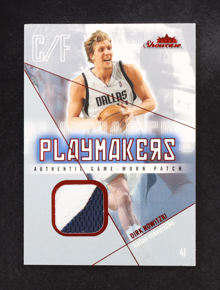 Dirk Nowitzki 2004-05 Fleer Showcase Playmakers Jerseys Nameplates #PM-DN #43/50 at PristineAuction.com Dirk Nowitzki 2004-05 Fleer Showcase Playmakers Jerseys Nameplates #PM-DN #43/50 at PristineAuction.com