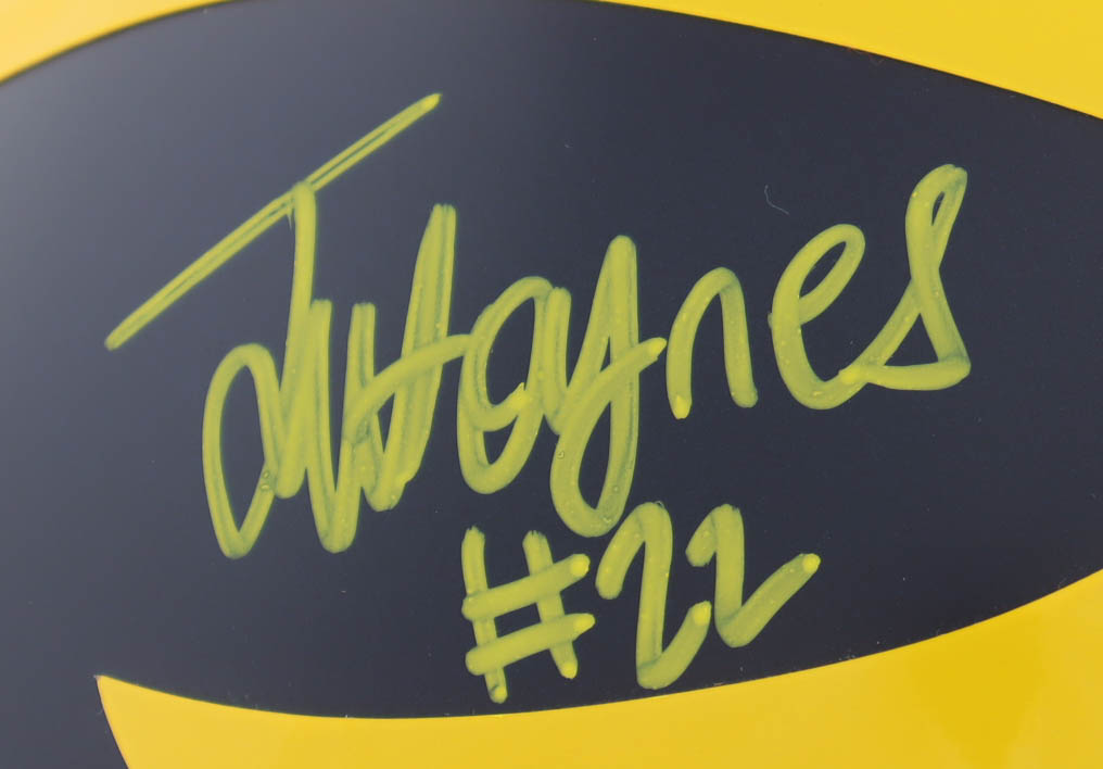 Justice Haynes Signed Michigan Wolverines Full-Size Speed Helmet (Beckett) at PristineAuction.com Justice Haynes Signed Michigan Wolverines Full-Size Speed Helmet (Beckett) at PristineAuction.com