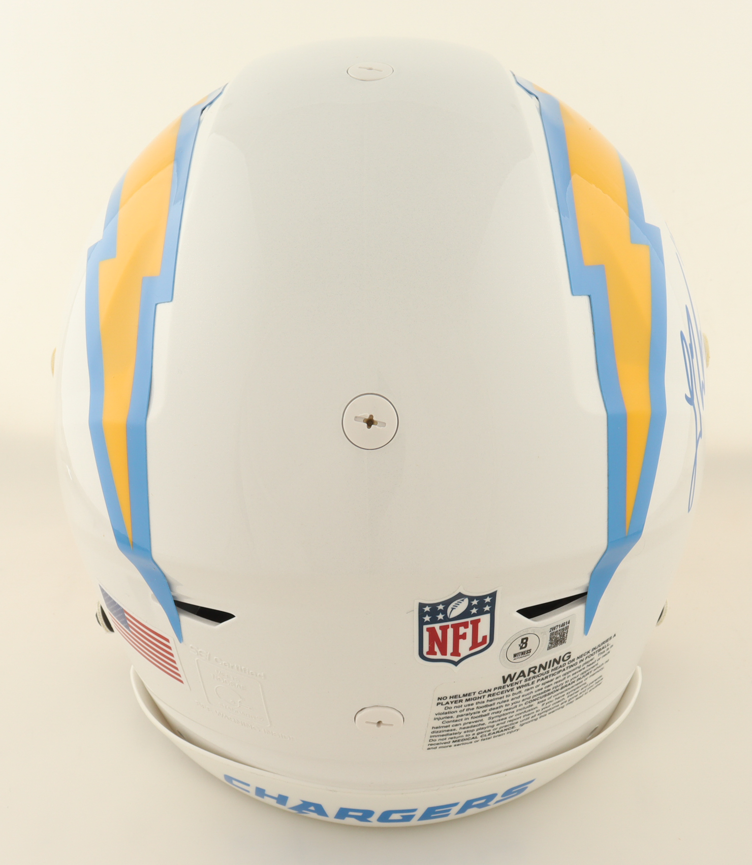 Ladd McConkey Signed Chargers Full-Size Authentic On-Field SpeedFlex Helmet Inscribed "BTFU" (Beckett) at PristineAuction.com Ladd McConkey Signed Chargers Full-Size Authentic On-Field SpeedFlex Helmet Inscribed "BTFU" (Beckett) at PristineAuction.com