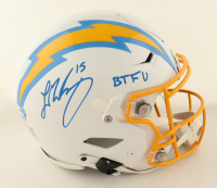 Ladd McConkey Signed Chargers Full-Size Authentic On-Field SpeedFlex Helmet Inscribed "BTFU" (Beckett) at PristineAuction.com