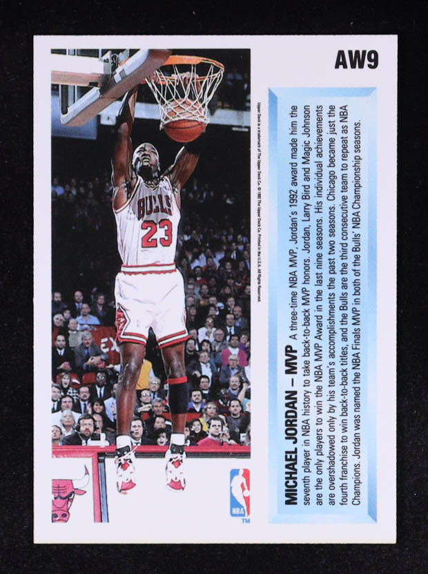 Michael Jordan 1992-93 Upper Deck Award Winner Holograms Most Valuable Player #AW9 at PristineAuction.com Michael Jordan 1992-93 Upper Deck Award Winner Holograms Most Valuable Player #AW9 at PristineAuction.com