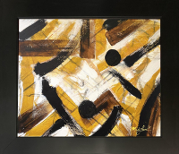 Mark Lewis Custom Framed Original Painting On Canvas #057-25 (Lewis) at PristineAuction.com