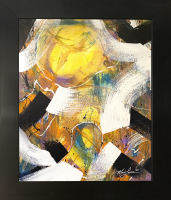 Mark Lewis Custom Framed Original Painting On Canvas #056-25 (Lewis) at PristineAuction.com