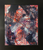 Mark Lewis Custom Framed Original Painting On Canvas #053-25 (Lewis) at PristineAuction.com