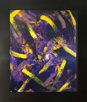 Mark Lewis Custom Framed Original Painting On Canvas #052-25 (Lewis) at PristineAuction.com