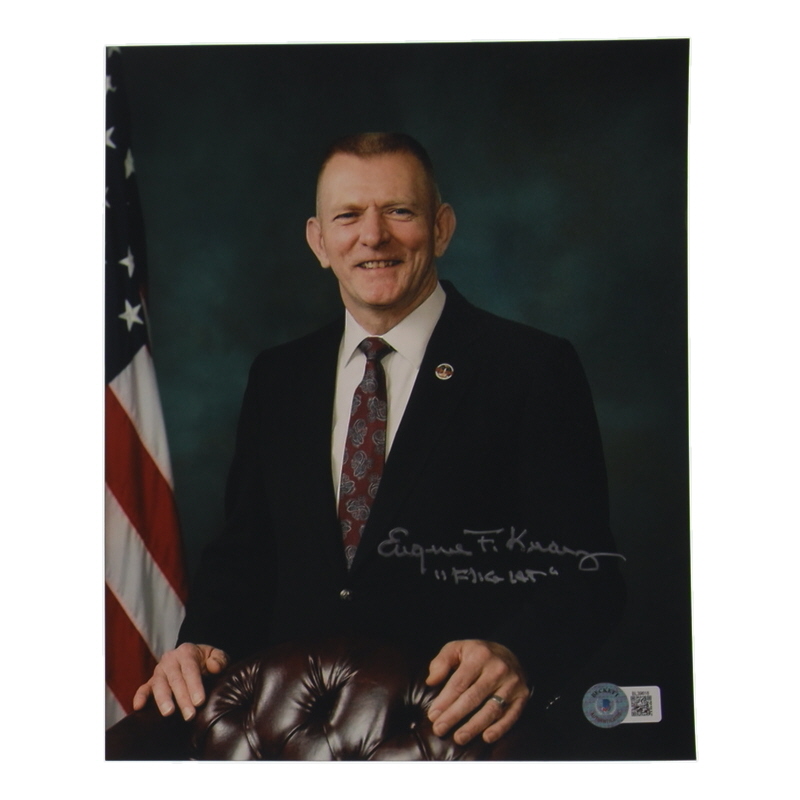 Eugene Kranz Signed "NASA" 8x10 Photo Inscribed "Flight" (Beckett) at PristineAuction.com Eugene Kranz Signed "NASA" 8x10 Photo Inscribed "Flight" (Beckett) at PristineAuction.com