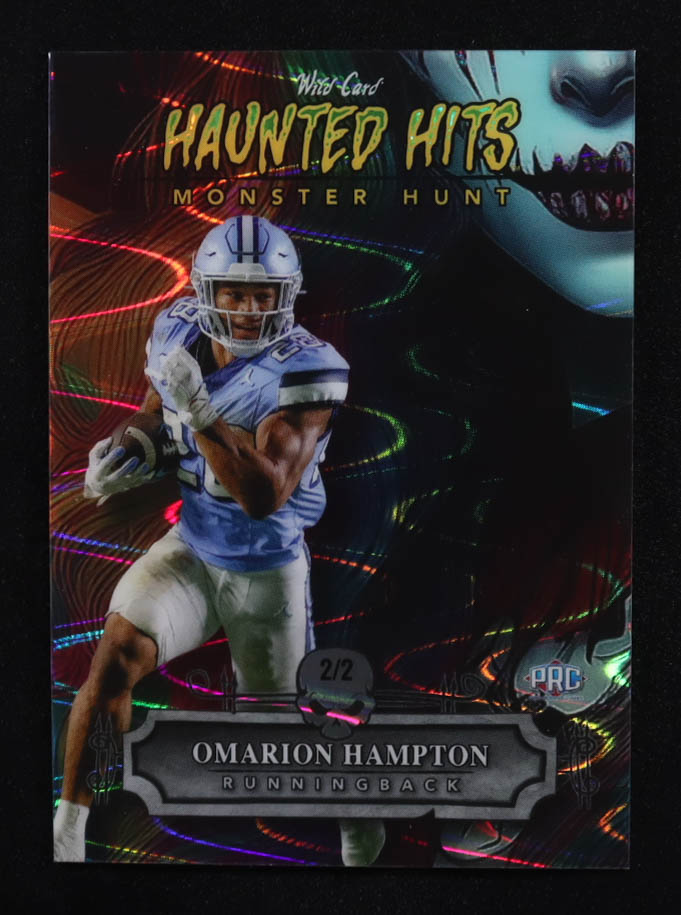 Omarion Hampton 2024 Wild Card Haunted Hits Monster Hunt #HHW-OH RC #2/2 at PristineAuction.com Omarion Hampton 2024 Wild Card Haunted Hits Monster Hunt #HHW-OH RC #2/2 at PristineAuction.com