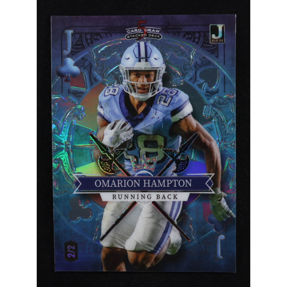 Omarion Hampton 2023 Wild Card 5 Card Draw Stacked Deck #SD-OH RC #2/2 at PristineAuction.com