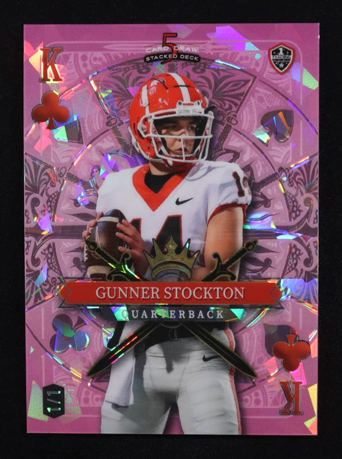 Gunnar Stockton 2024 Wild Card 5 Card Draw Stacked Deck Pink #SDPC-GSN RC #1/1 at PristineAuction.com Gunnar Stockton 2024 Wild Card 5 Card Draw Stacked Deck Pink #SDPC-GSN RC #1/1 at PristineAuction.com
