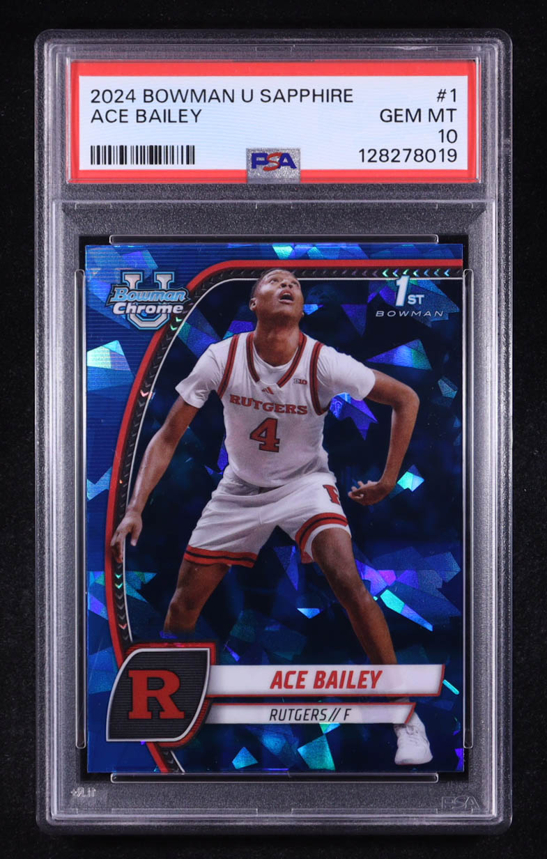 Ace Bailey 2024 Bowman U Sapphire #1 RC (PSA 10) at PristineAuction.com Ace Bailey 2024 Bowman U Sapphire #1 RC (PSA 10) at PristineAuction.com