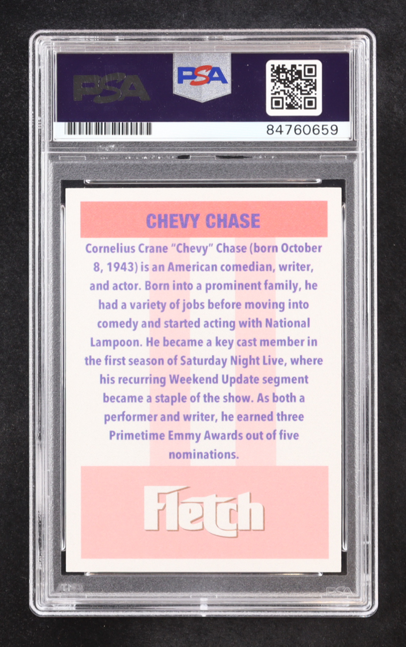 Chevy Chase Signed "Fletch" Custom Trading Card (PSA | Auto 10) at PristineAuction.com Chevy Chase Signed "Fletch" Custom Trading Card (PSA | Auto 10) at PristineAuction.com