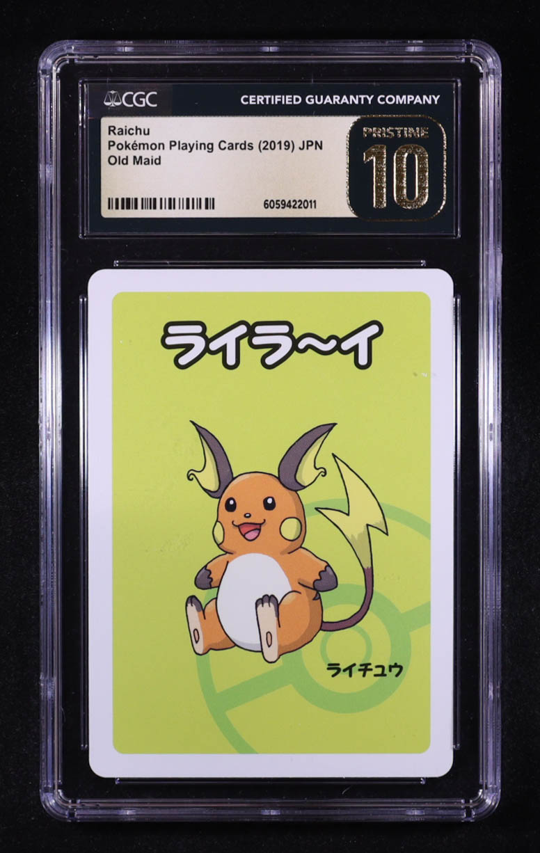 Raichu Pokemon 2019 Old Maid Babanuki Japanese #NNO (CGC 10 | Pristine Black Label) at PristineAuction.com Raichu Pokemon 2019 Old Maid Babanuki Japanese #NNO (CGC 10 | Pristine Black Label) at PristineAuction.com