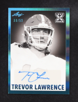 Trevor Lawrence 2021 Leaf Memories '60 Autographs Platinum #BWTL1 #30/50 RC at PristineAuction.com