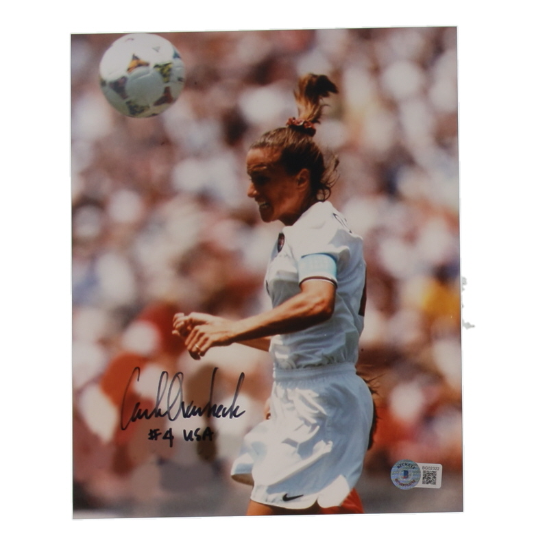 Carla Overbeck Signed Team USA 8x10 Photo Inscribed "USA" (Beckett) at PristineAuction.com Carla Overbeck Signed Team USA 8x10 Photo Inscribed "USA" (Beckett) at PristineAuction.com