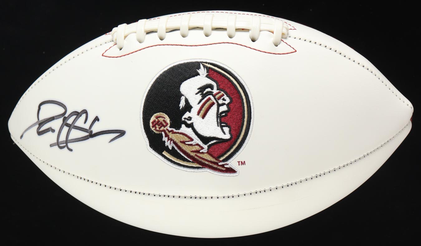 Deion Sanders Signed Florida State Seminoles Logo Football (Beckett) at PristineAuction.com Deion Sanders Signed Florida State Seminoles Logo Football (Beckett) at PristineAuction.com