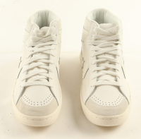 Magic Johnson & Larry Bird Signed Pair of (2) Converse All Star White Leather Basketball Shoes (Beckett & PSA) at PristineAuction.com