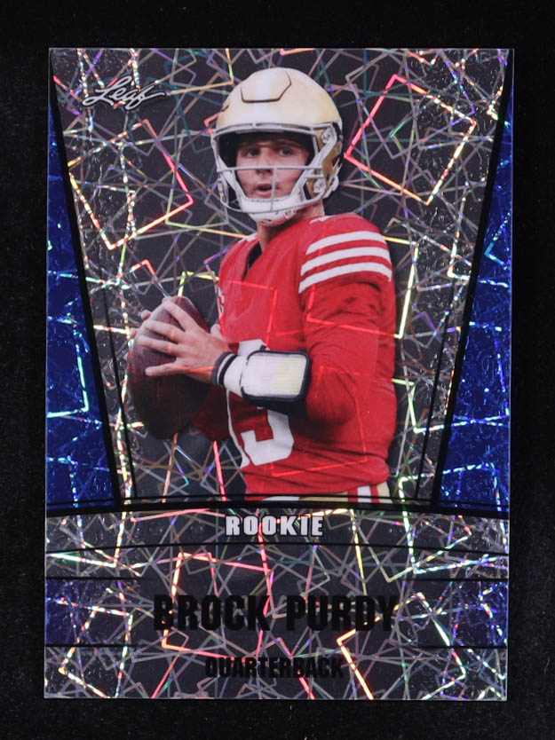 Brock Purdy 2023 Leaf Metal Special Release Rookie Silver Lazer Blue #RS07 #03/20 at PristineAuction.com Brock Purdy 2023 Leaf Metal Special Release Rookie Silver Lazer Blue #RS07 #03/20 at PristineAuction.com