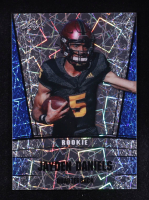 Jayden Daniels 2024 Leaf Metal Special Release Rookie Silver Lazer Blue #RS23 #7/20 RC at PristineAuction.com