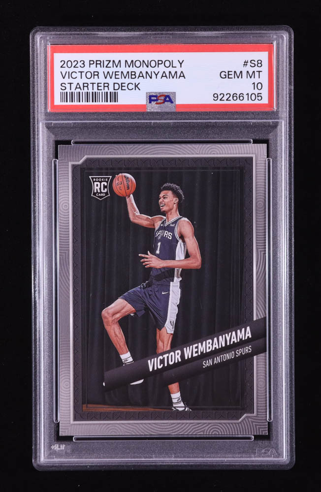 Victor Wembanyama 2023-24 Panini Prizm Monopoly Starter Deck #S8 RC (PSA 10) at PristineAuction.com Victor Wembanyama 2023-24 Panini Prizm Monopoly Starter Deck #S8 RC (PSA 10) at PristineAuction.com