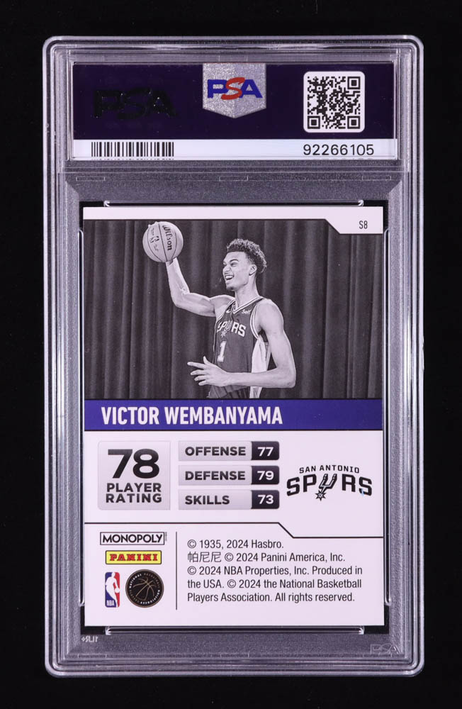 Victor Wembanyama 2023-24 Panini Prizm Monopoly Starter Deck #S8 RC (PSA 10) at PristineAuction.com Victor Wembanyama 2023-24 Panini Prizm Monopoly Starter Deck #S8 RC (PSA 10) at PristineAuction.com