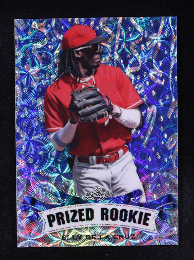 Elly De La Cruz 2023 Leaf Metal Special Release Prized Rookie Kaleidoscope Blue #PR26 #11/20 RC at PristineAuction.com Elly De La Cruz 2023 Leaf Metal Special Release Prized Rookie Kaleidoscope Blue #PR26 #11/20 RC at PristineAuction.com