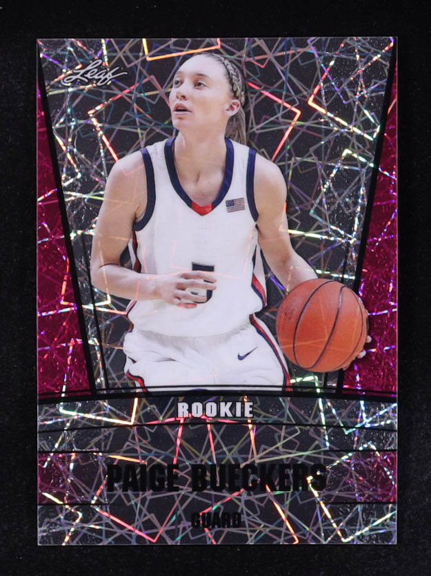 Paige Bueckers 2023 Leaf Metal Special Release Rookie Silver Lazer Pink #RS47 #4/10 RC at PristineAuction.com Paige Bueckers 2023 Leaf Metal Special Release Rookie Silver Lazer Pink #RS47 #4/10 RC at PristineAuction.com