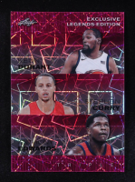 Kevin Durant / Stephen Curry / Anthony Edwards 2024 Leaf Metal Special Release Exclusive Legends Edition Triple Lazer Pink #ELE96 #9/10 at PristineAuction.com