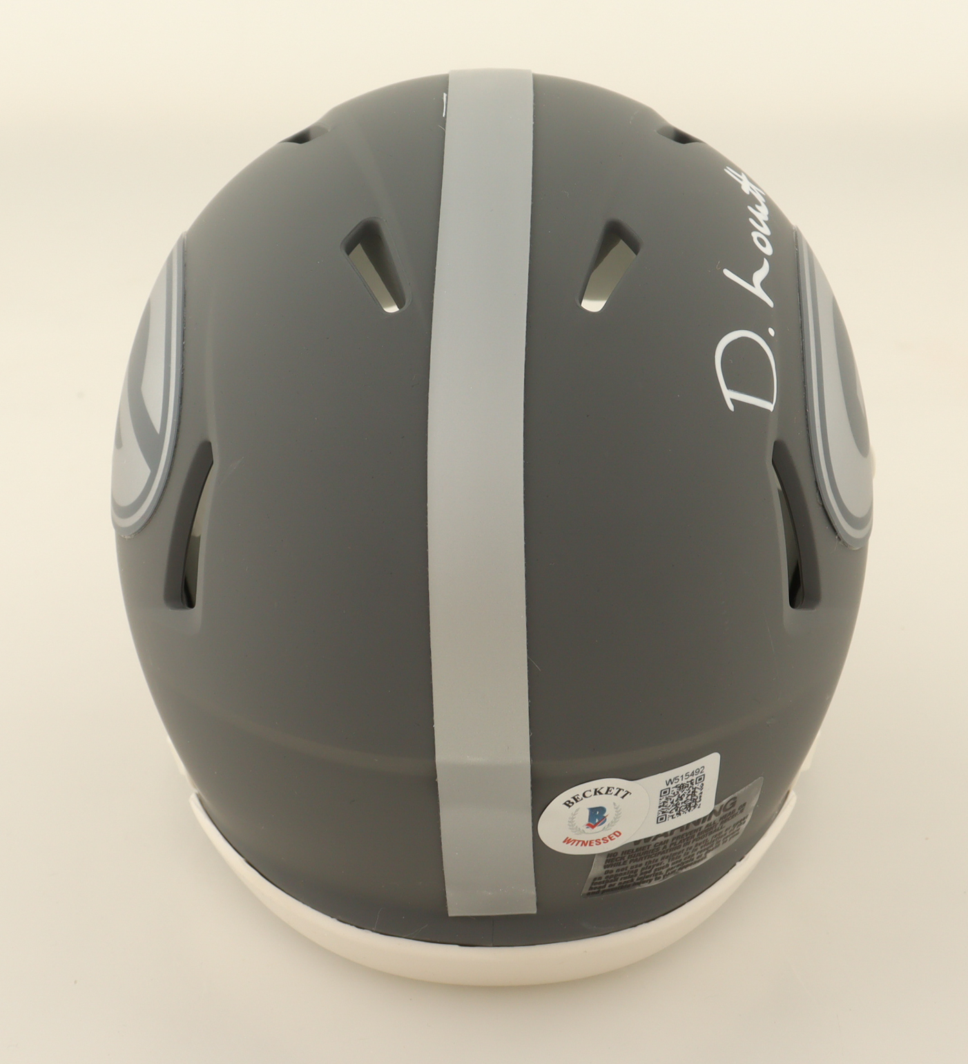 Dominic Lovett Signed Packers Slate Alternate Speed Mini Helmet (Beckett) at PristineAuction.com Dominic Lovett Signed Packers Slate Alternate Speed Mini Helmet (Beckett) at PristineAuction.com