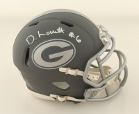 Dominic Lovett Signed Packers Slate Alternate Speed Mini Helmet (Beckett) at PristineAuction.com