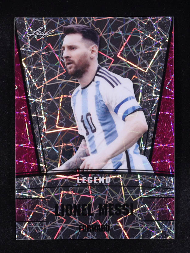 Lionel Messi 2023 Leaf Metal Special Release Legend Silver Lazer Pink #LS14 #2/10 at PristineAuction.com Lionel Messi 2023 Leaf Metal Special Release Legend Silver Lazer Pink #LS14 #2/10 at PristineAuction.com