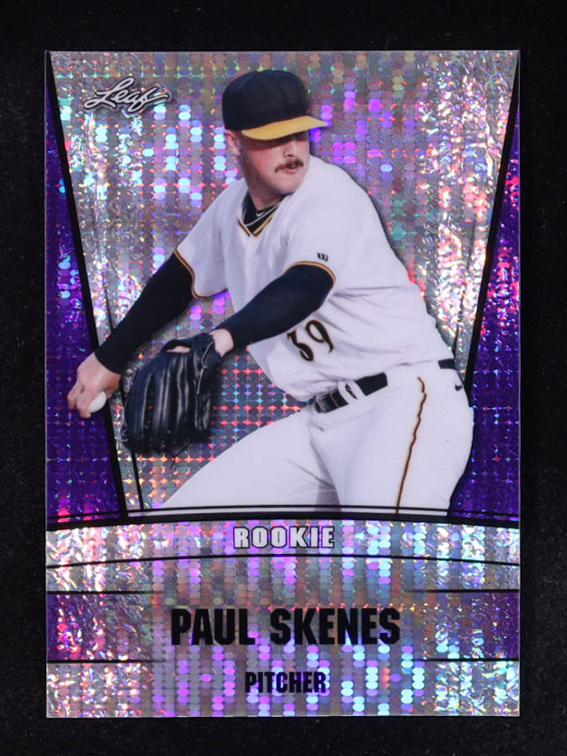 Paul Skenes 2023 Leaf Metal Special Release Rookie Silver Pulsar Purple #RS49 #3/15 RC at PristineAuction.com Paul Skenes 2023 Leaf Metal Special Release Rookie Silver Pulsar Purple #RS49 #3/15 RC at PristineAuction.com