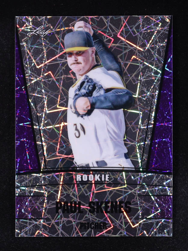 Paul Skenes 2023 Leaf Metal Special Release Rookie Silver Lazer Purple #RS48 #7/15 at PristineAuction.com Paul Skenes 2023 Leaf Metal Special Release Rookie Silver Lazer Purple #RS48 #7/15 at PristineAuction.com