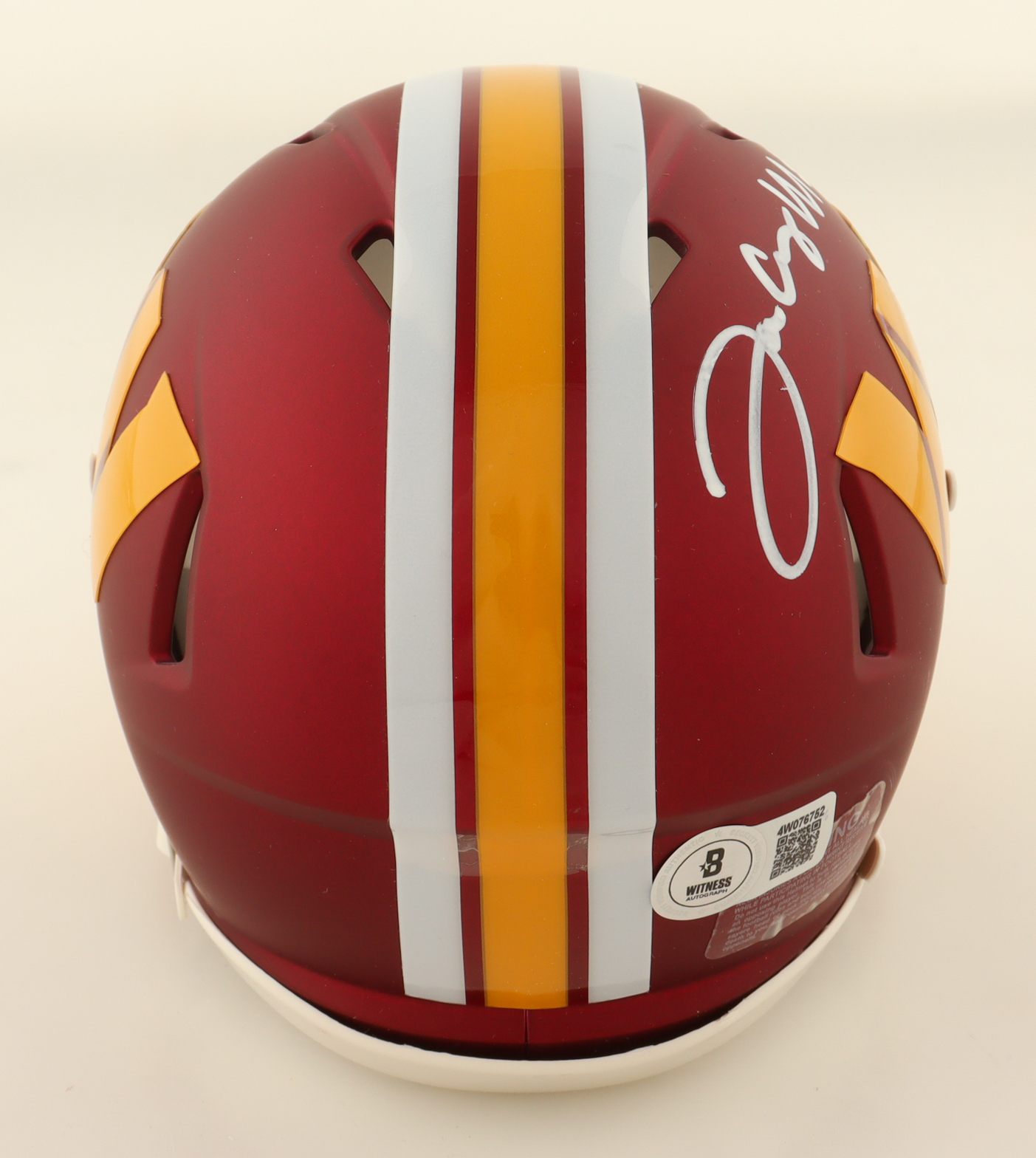 Jacory Croskey-Merritt Signed Commanders Speed Mini Helmet (Beckett) at PristineAuction.com Jacory Croskey-Merritt Signed Commanders Speed Mini Helmet (Beckett) at PristineAuction.com