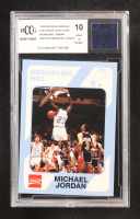 Michael Jordan 1989-90 North Carolina Collegiate Collection #15 with Practice-Used Shorts Piece (BCCG 10) at PristineAuction.com
