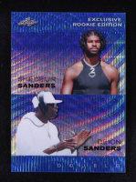 Shedeur Sanders RC / Deion Sanders 2024 Leaf Metal Special Release Exclusive Rookie Edition Dual Wave Blue #ERE08 #7/20 at PristineAuction.com