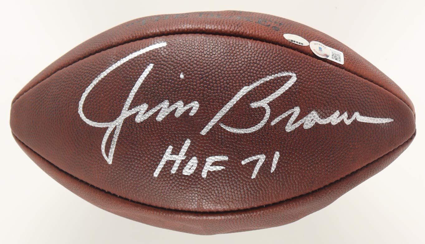 Jim Brown Signed "The Duke" Official NFL Football Inscribed "HOF 71" (Beckett) at PristineAuction.com Jim Brown Signed "The Duke" Official NFL Football Inscribed "HOF 71" (Beckett) at PristineAuction.com