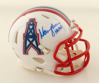 Warren Moon Signed Oilers Throwback Speed Mini Helmet Inscribed "HOF 06" (JSA) at PristineAuction.com