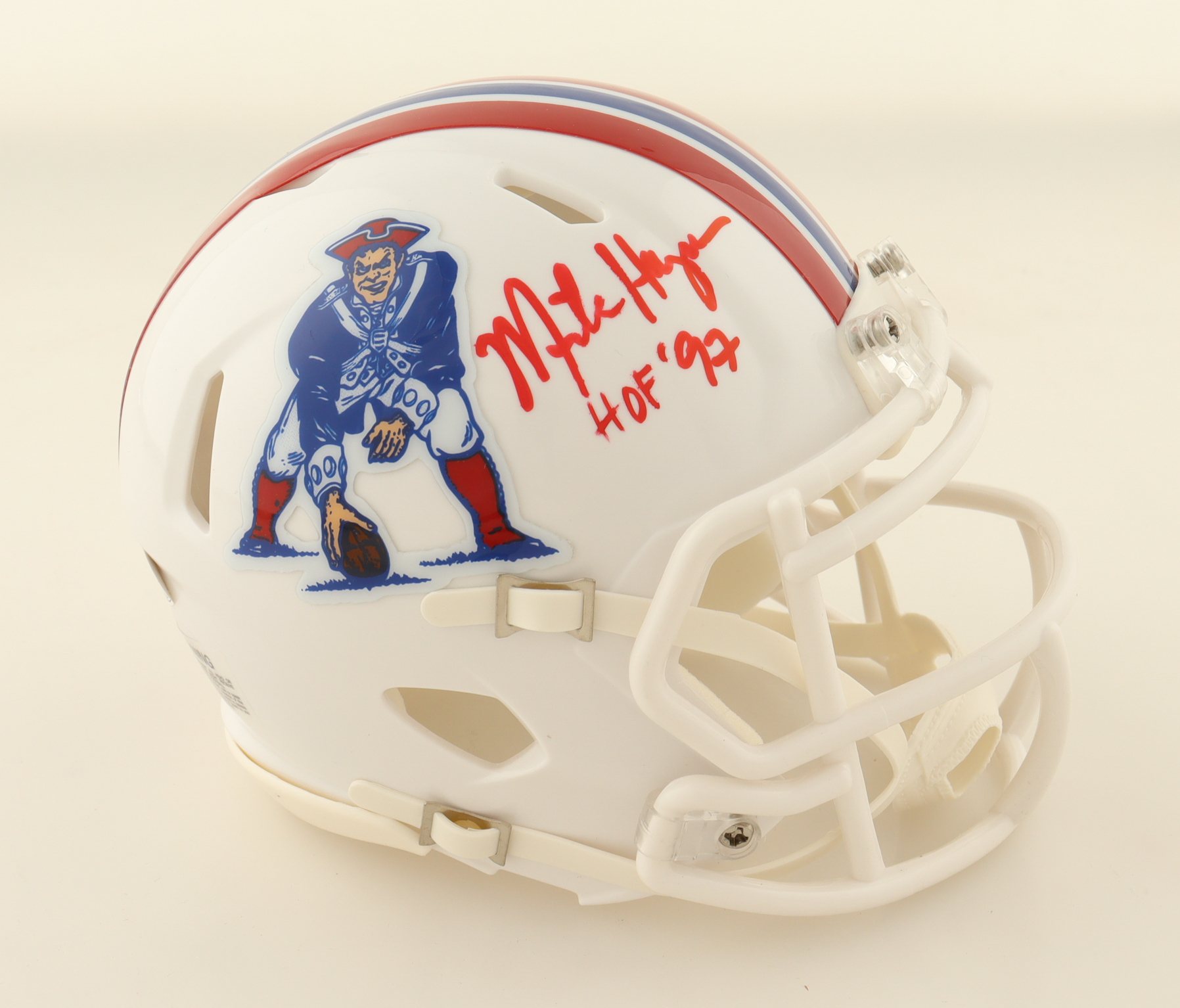 Mike Haynes Signed Patriots Throwback Speed Mini Helmet Inscribed "HOF '97" (JSA) at PristineAuction.com Mike Haynes Signed Patriots Throwback Speed Mini Helmet Inscribed "HOF '97" (JSA) at PristineAuction.com