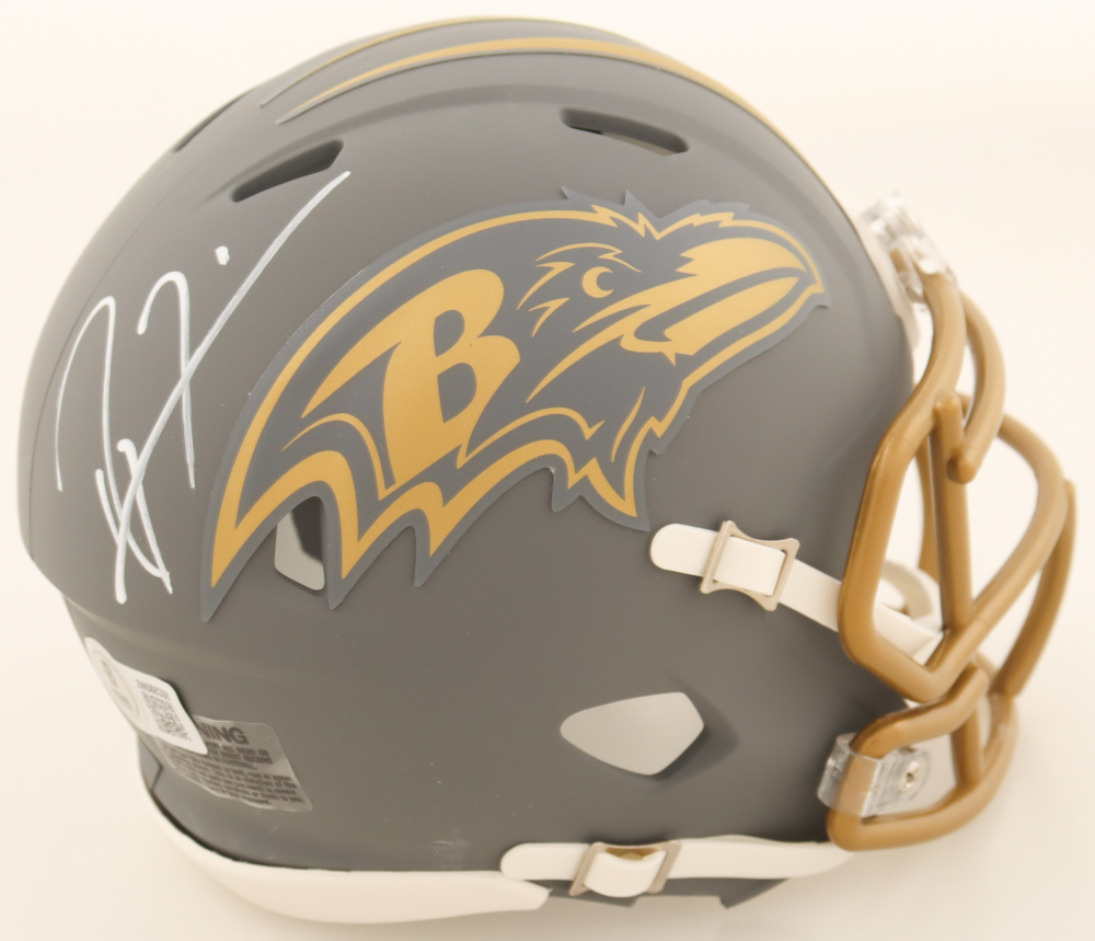 Ray Lewis Signed Ravens Slate Alternate Speed Mini Helmet (Beckett) at PristineAuction.com Ray Lewis Signed Ravens Slate Alternate Speed Mini Helmet (Beckett) at PristineAuction.com