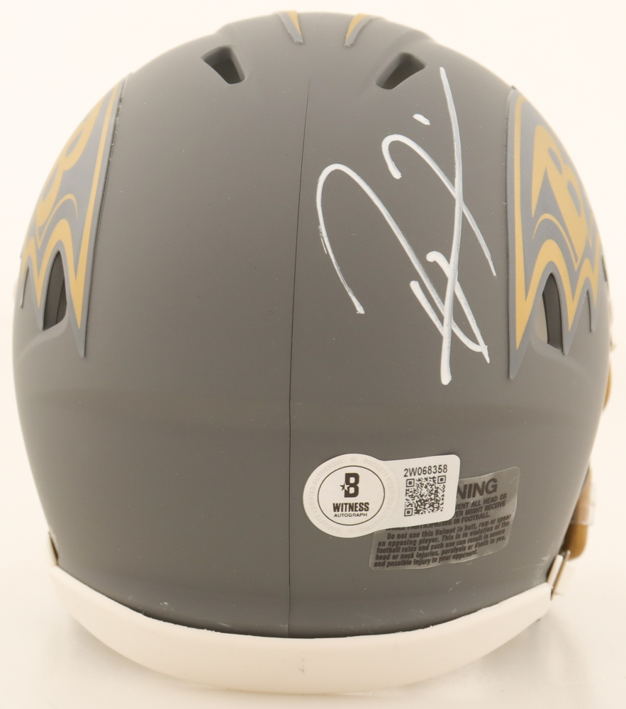 Ray Lewis Signed Ravens Slate Alternate Speed Mini Helmet (Beckett) at PristineAuction.com Ray Lewis Signed Ravens Slate Alternate Speed Mini Helmet (Beckett) at PristineAuction.com