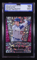 Shohei Ohtani 2023 Leaf Legend Silver Pre-Production Proof Batting Pink Disco #NN #1/1 (ISA 10) at PristineAuction.com