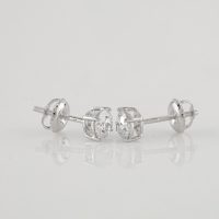 1.08 CTW Lab Grown Diamonds Earring Mounted In Sterling Silver E-F, VVS2 | Estimated Retail Value: $3,260 (IGI) at PristineAuction.com