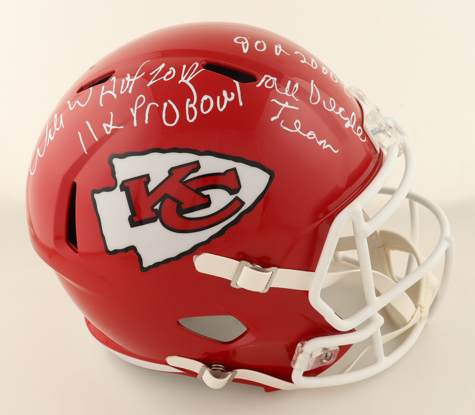 Willie Roaf Signed Chiefs Full-Size Speed Helmet with Multiple Career Stat Inscriptions (JSA) at PristineAuction.com Willie Roaf Signed Chiefs Full-Size Speed Helmet with Multiple Career Stat Inscriptions (JSA) at PristineAuction.com