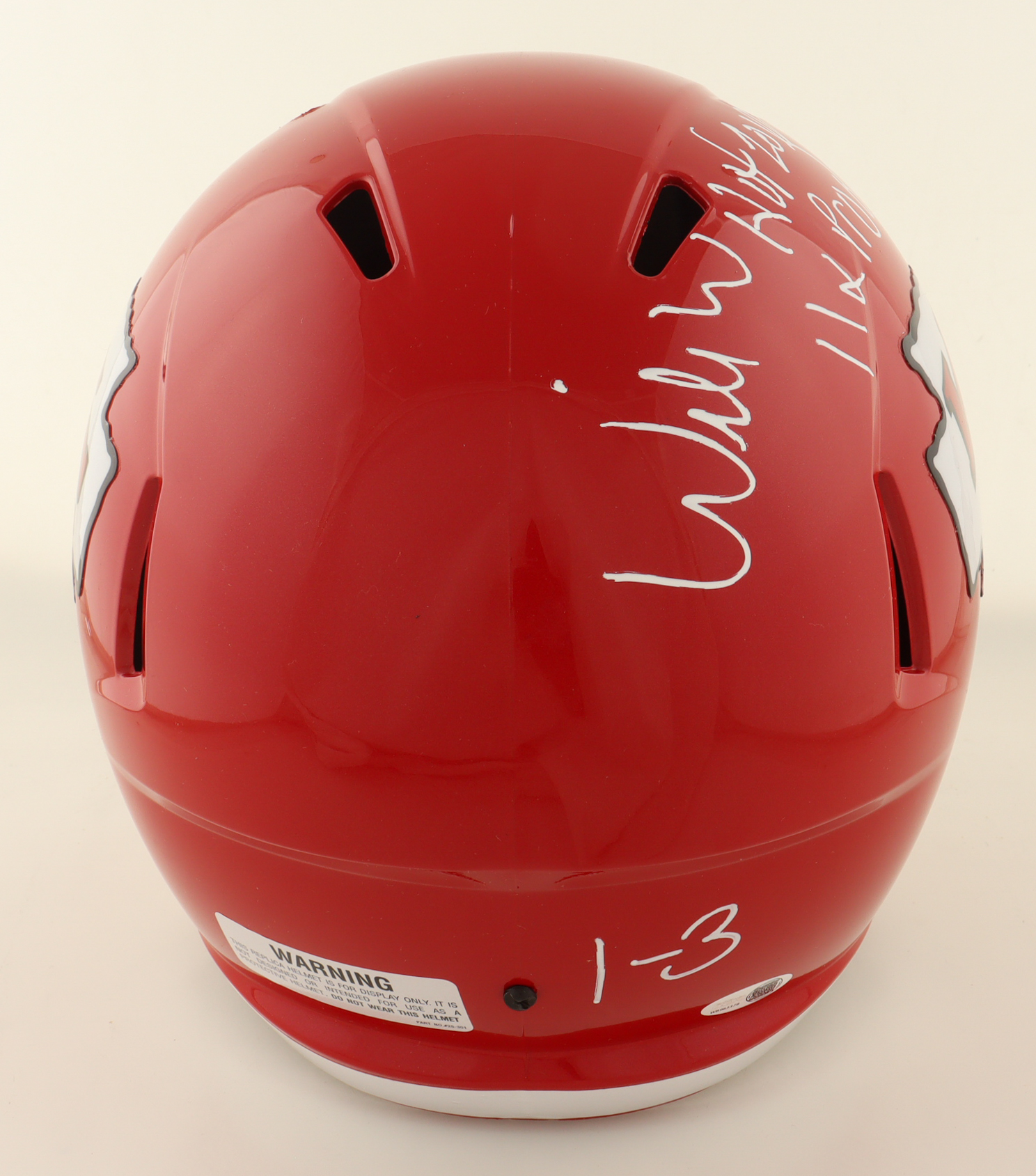 Willie Roaf Signed Chiefs Full-Size Speed Helmet with Multiple Career Stat Inscriptions (JSA) at PristineAuction.com Willie Roaf Signed Chiefs Full-Size Speed Helmet with Multiple Career Stat Inscriptions (JSA) at PristineAuction.com